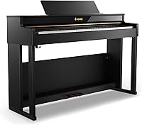 Vista 1 de Donner 88 teclas con teclado ponderado, piano vertical premium para principiantes a profesionales, teclado eléctrico de tamaño completo