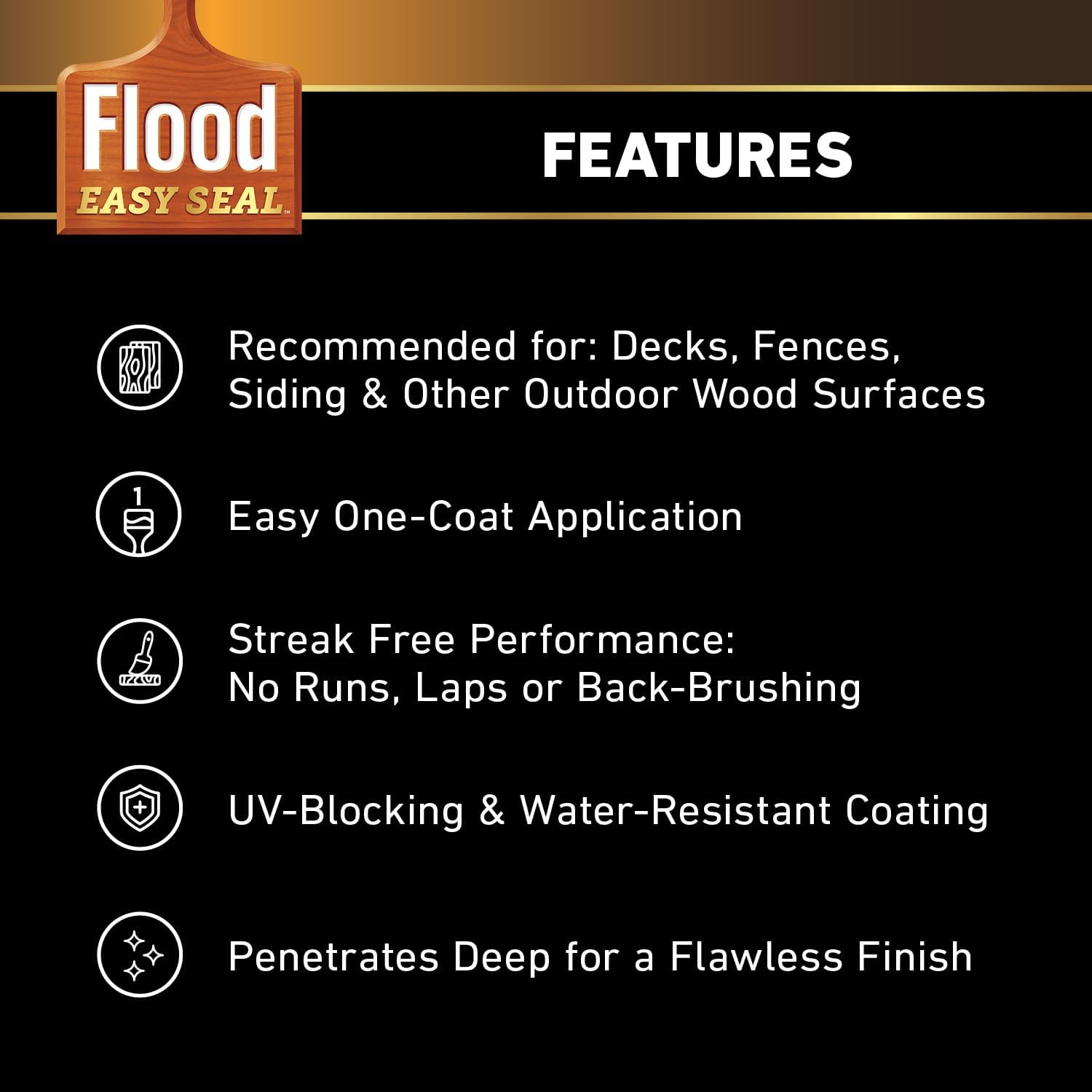 Flood Easy Seal 1 gal. Dark Walnut Semi-Transparent Exterior Wood Finish