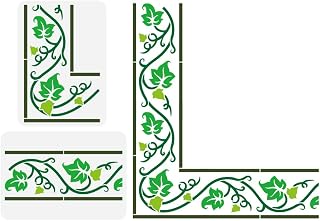 FINGERINSPIRE 2PCS Ivy Medieval Border Painting Stencil - Large Ivy Vines Stencil for Painting Leaf Leaves Drawing Template Plants Theme for DIY Home Wall Furniture Decoration