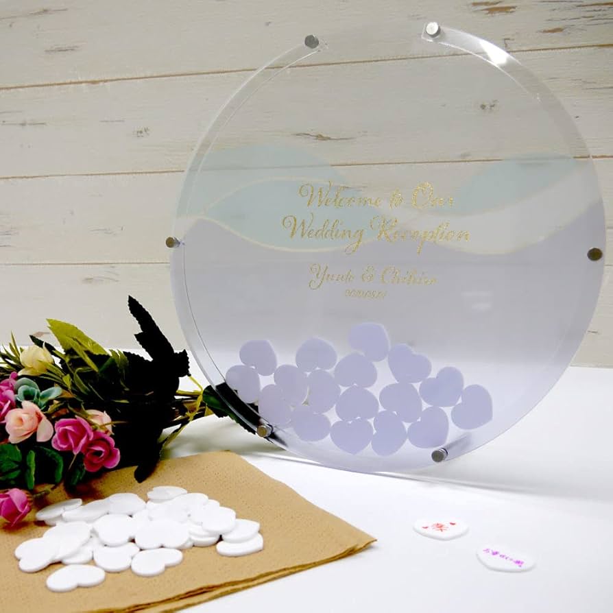 【木製】ウェディングドロップス ハートフレーム50名用 ウェルカムボード 木製】ウェディングドロップス ハートフレーム50名用 ウェルカム