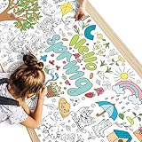 Spring Giant Coloring Poster/Tablecloth - Spring Crafts for Kids - 30 x 72 Inches Jumbo Coloring Banner Kids Games Gifts Activities Decor Party Favors