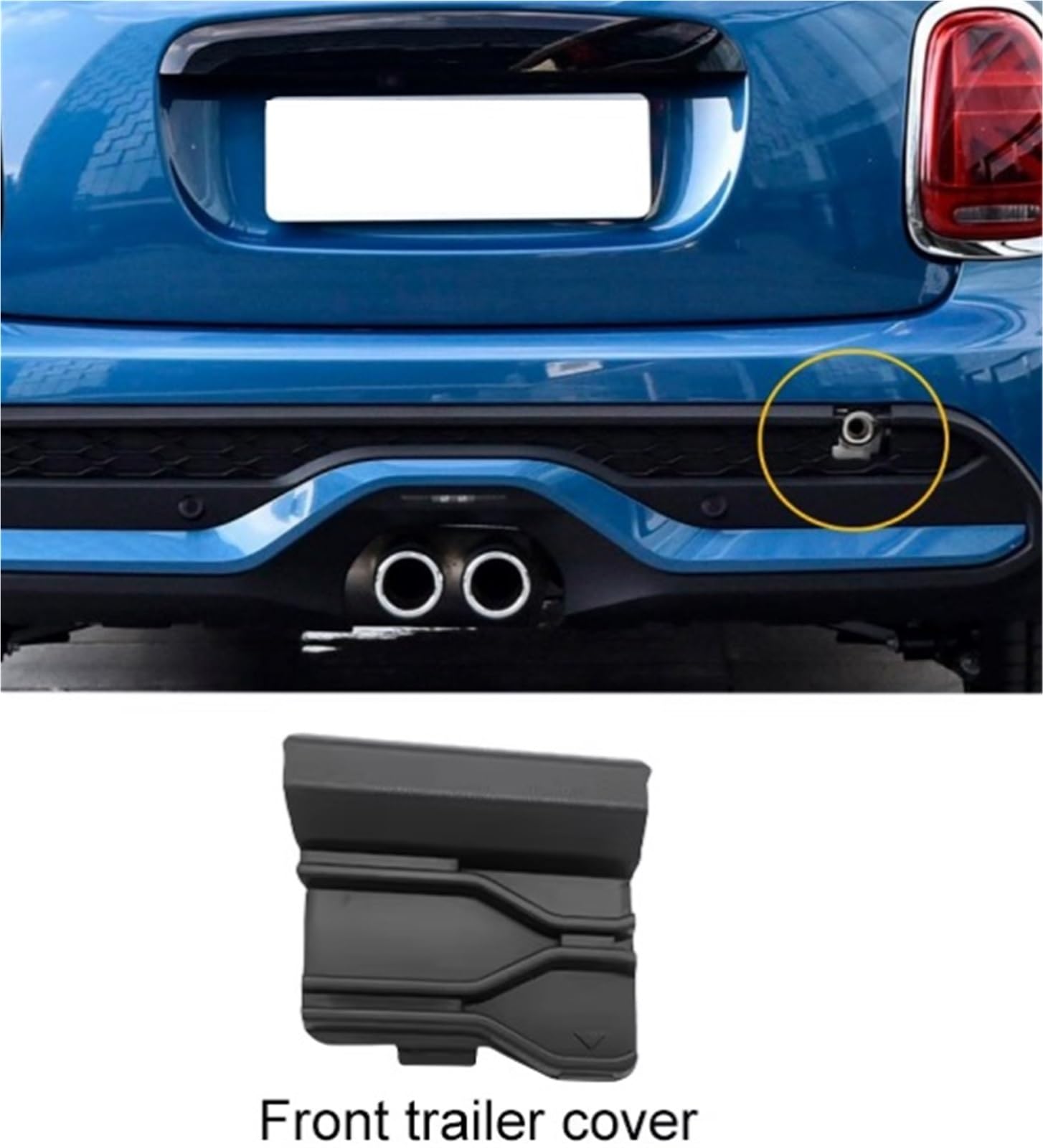 Auto Copertura Gancio Di Traino Compatibile Con BMW Per MINI F55 F56 F57 Per Cooper S JCW Paraurti Posteriore Rimorchio Gancio Di Traino Coperchio Della Protezione 51119450694 51117337796