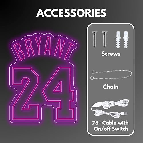 Miniatura 5 de Letrero de neón de baloncesto para decoración de pared, letrero de neón para videojuegos, letrero de neón para cueva de hombre, letrero de neón LED