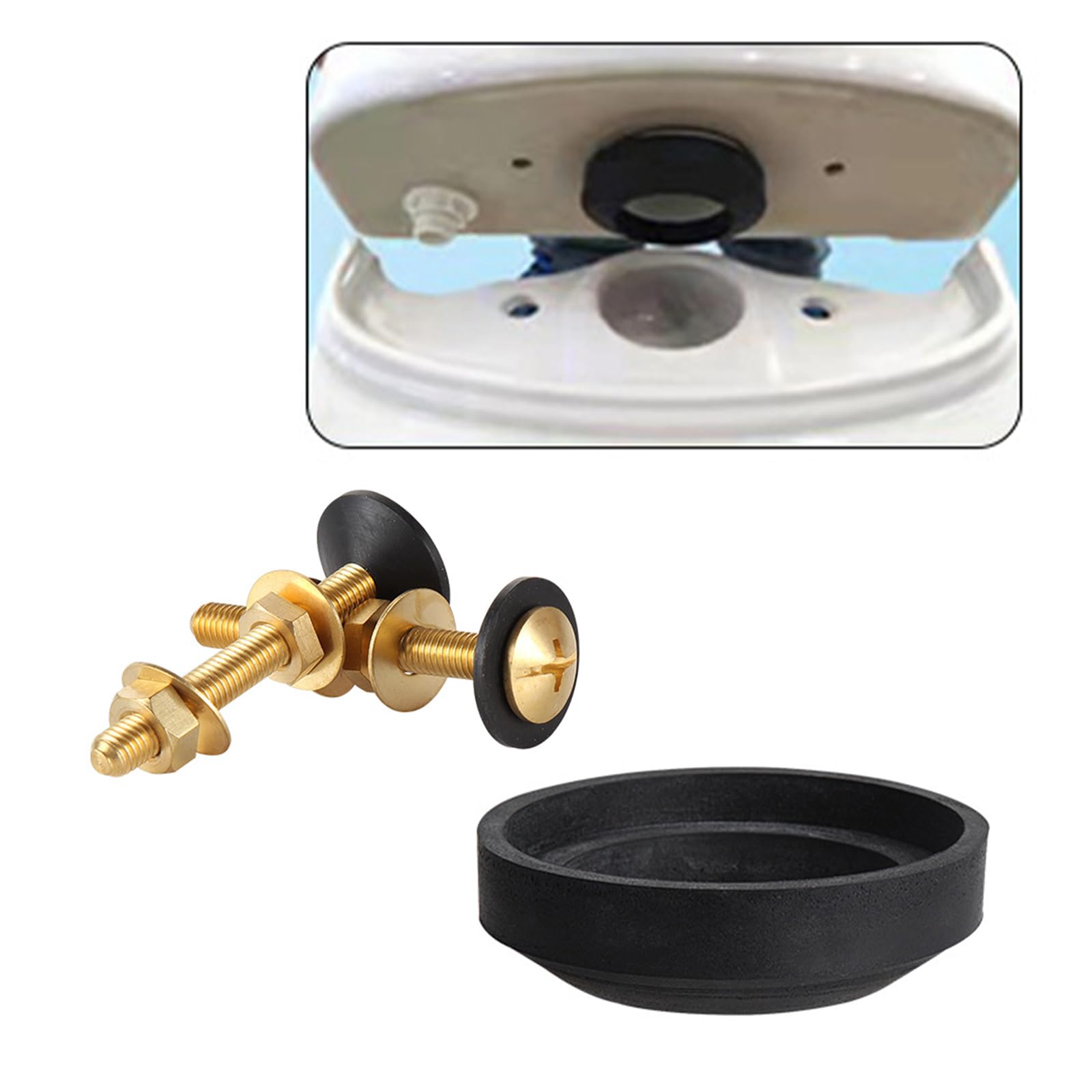 El kit de montaje de tanque a cuenco incluye junta, compatible con inodoros Toto Drake, modelo de dos piezas, pieza de repuesto 9BU024E y THU833-A