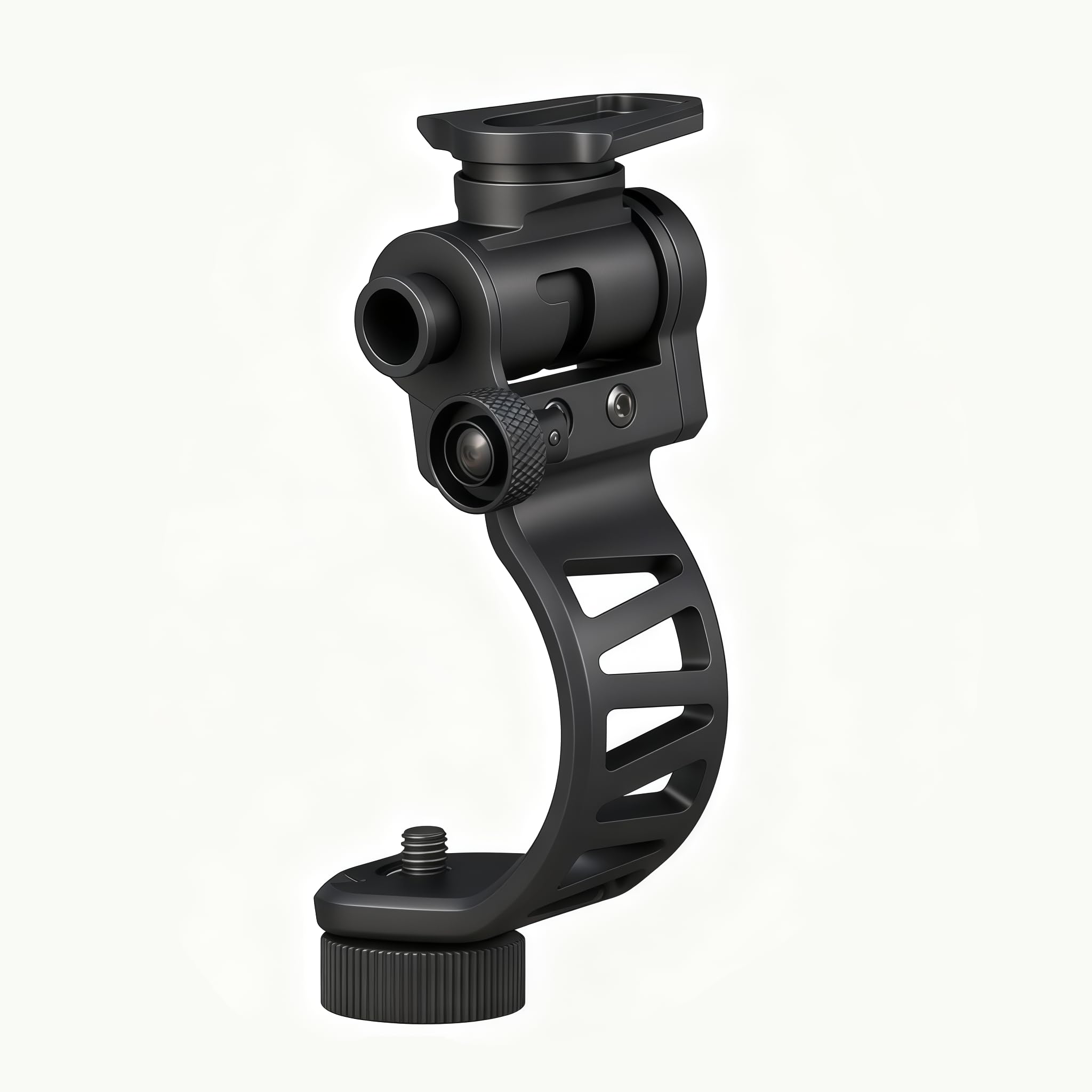 Wokyo PVS-14 - Soporte de brazo en J de cola de milano, soporte de casco NVG de aleación de aluminio para gafas de visión nocturna de un solo tubo para monturas L4G24, soporte de casco táctico militar