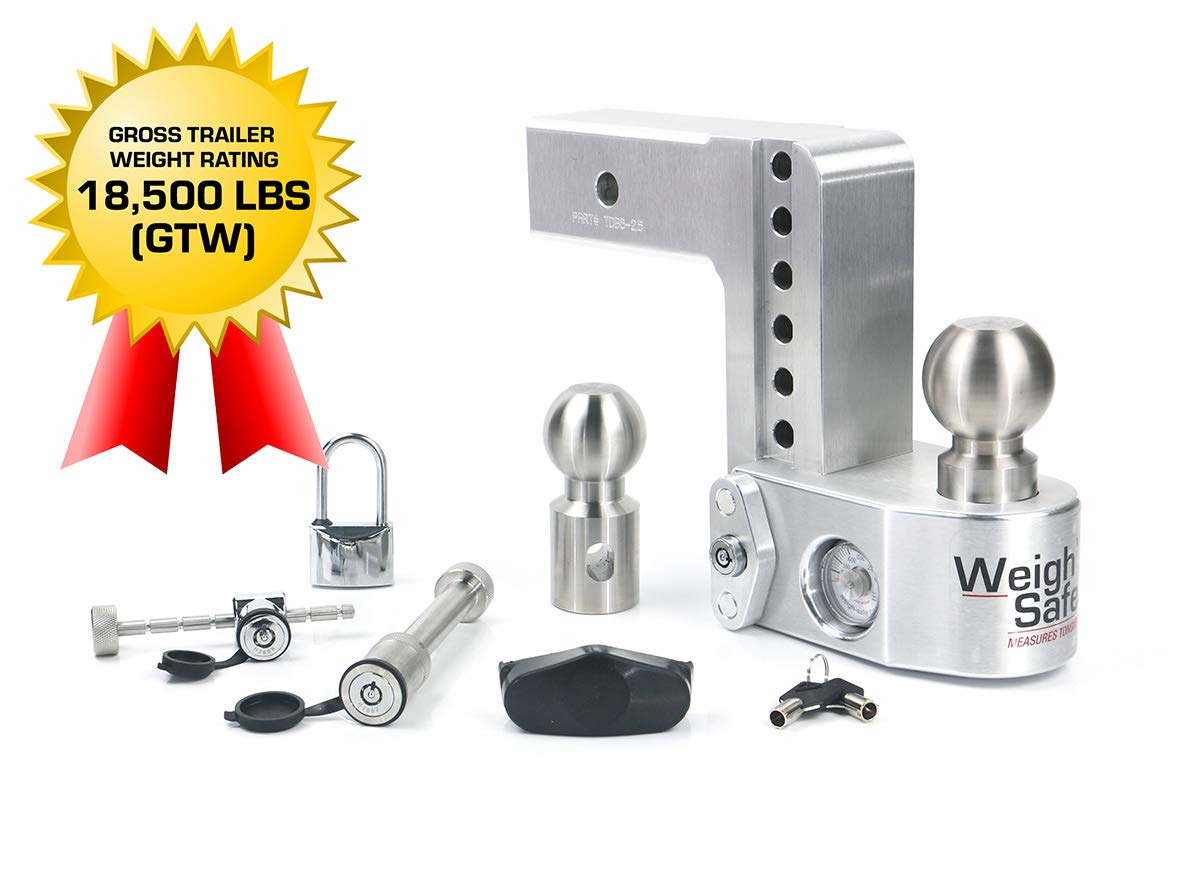 Buy Weigh Safe Adjustable Trailer Hitch Ball 6" Drop Hitch for 2.5