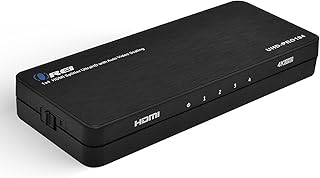 OREI 4K 1x4 HDMI Splitter Duplicater - with Down Scaler 4 Ports with Full Ultra HD, HDCP 2.2, Upto 4K at 60Hz, 1080p & 3D Supports EDID Control - UHDPRO-104, Model Number: UHD-PRO104