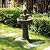 Puulye 37.80” H Outdoor Water Fountain Made with Eco-Friendly Recyclable Materials, Polyethylene Cascading Waterfall Water Fountain Outdoor, Garden Decor with LED Light for Patio, Backyard (Andesite)