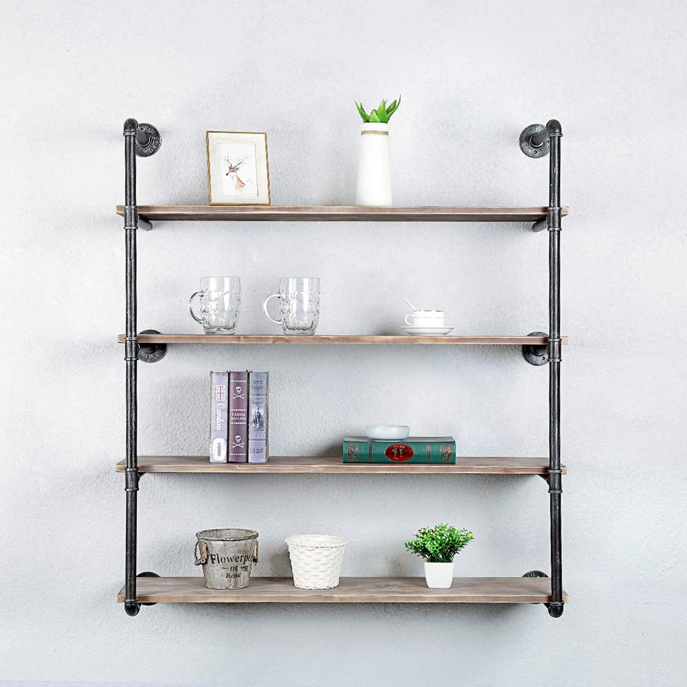 Buy Industrial Pipe Shelving Metal Floating Shelves,Rustic Kitchen Wall