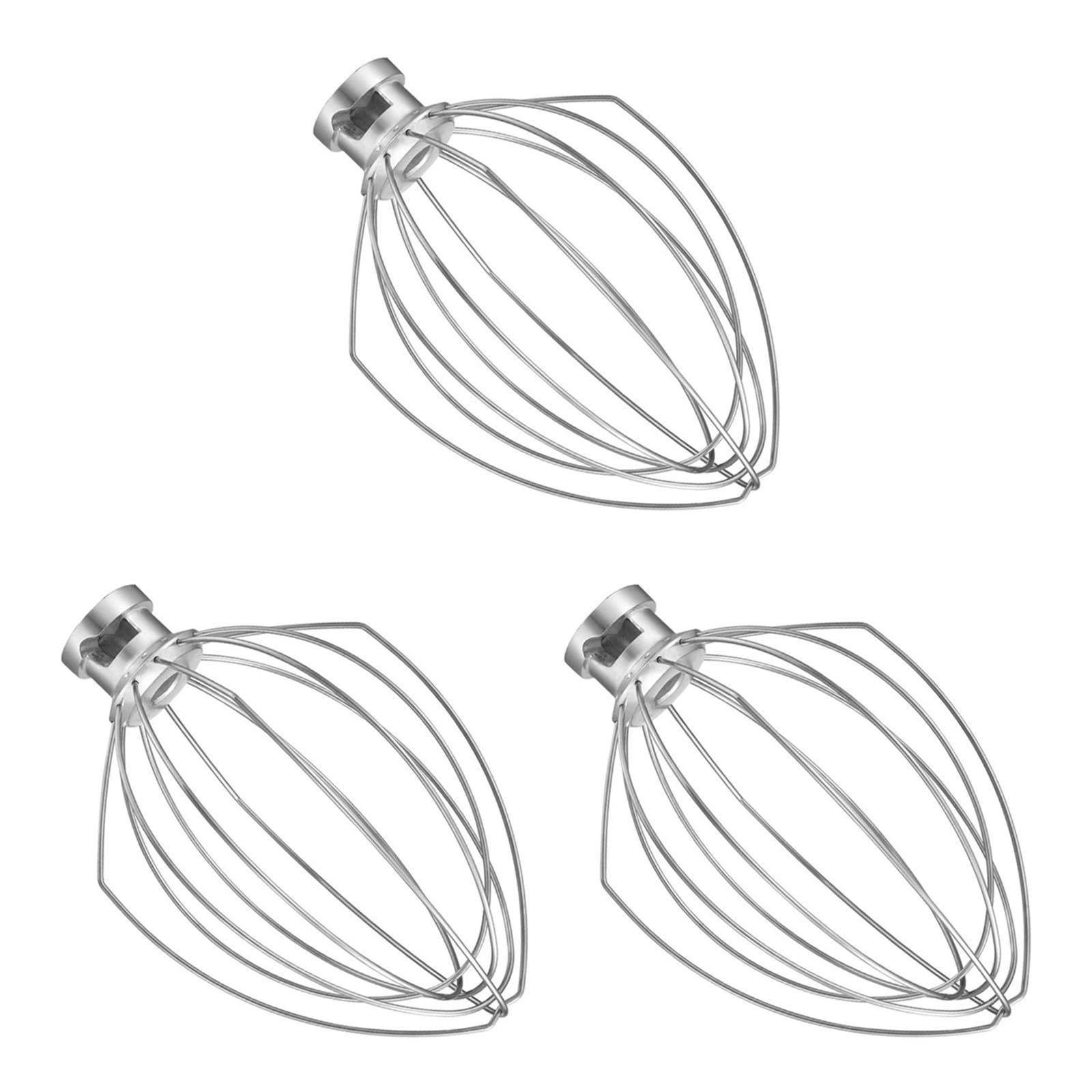 3X Schneebesen For 5QT Lift Und 6QT Standmixer, Schneebesenaufsatz, Edelstahl-Eiercremerührer-T33C