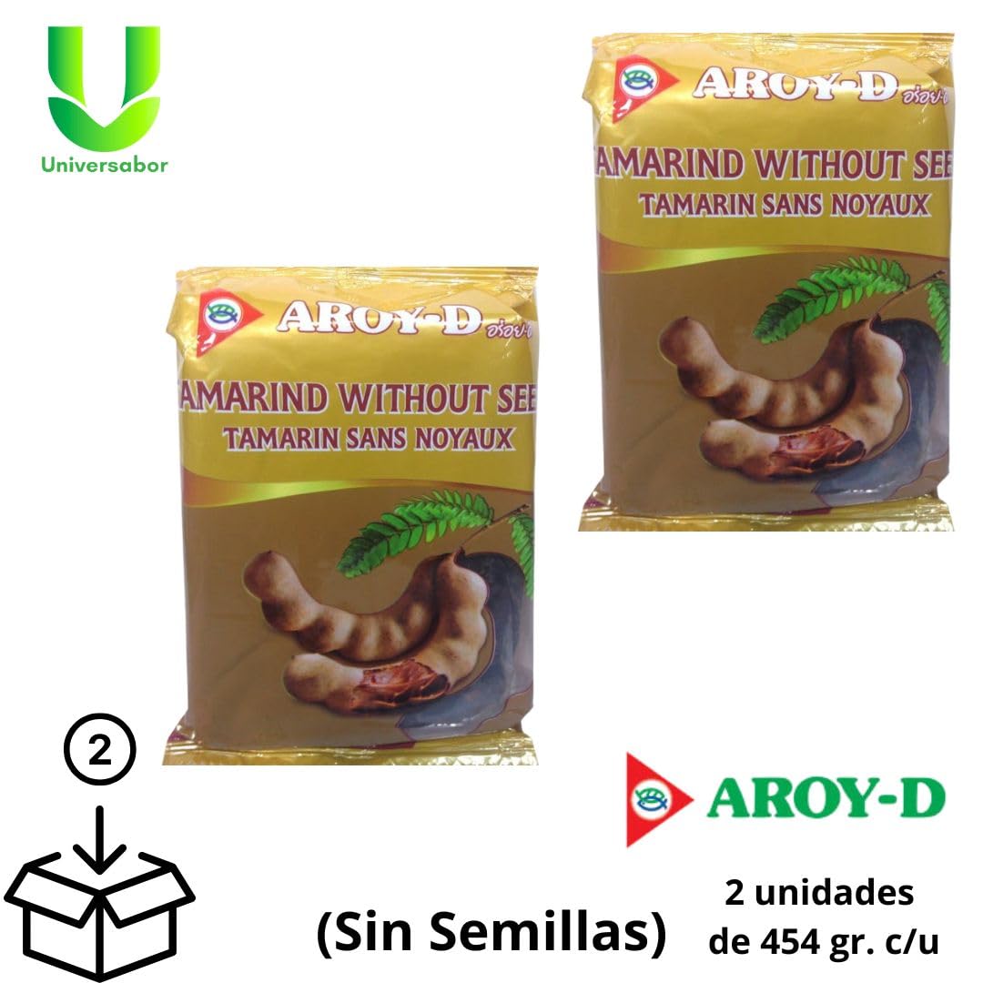 AroyD Pulpa de Tamarindo 454g x2 Natural Sin Conservantes Premium
