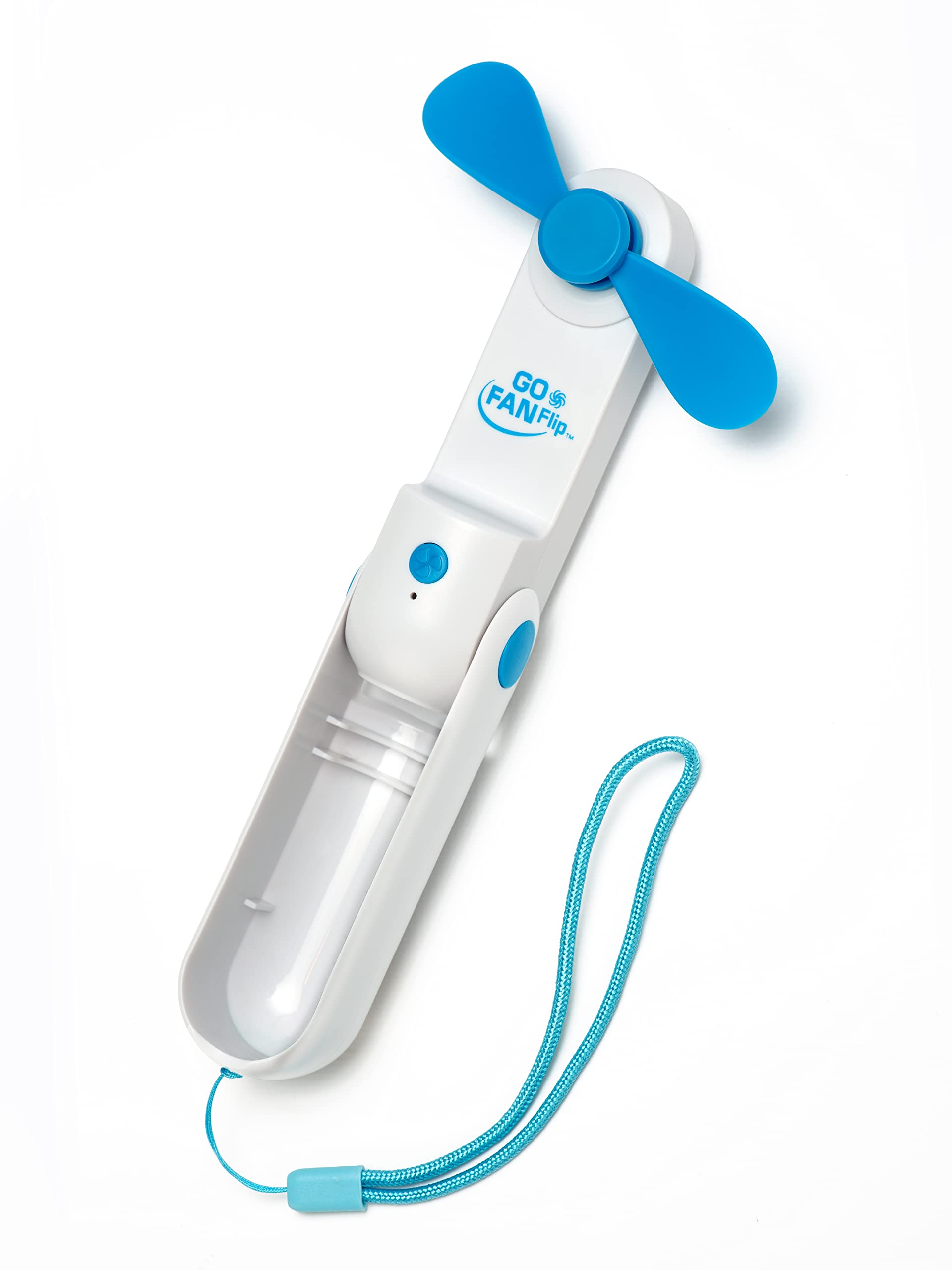 Go Fan Flip - Ventilador recargable de 3 velocidades y banco de energía en uno. Cabe en la palma, cuchillas flexibles suaves, hasta 10 horas de tiempo de funcionamiento 2