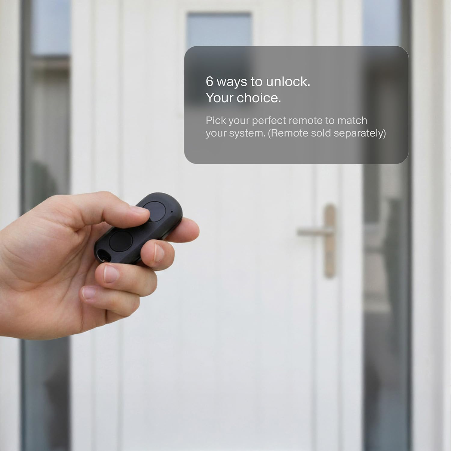 AYR Lock pro - Cerradura Inteligente Invisible de Alta Seguridad con Alarma, Control por APP Integra y Bluetooth, Antibumping y Antiganzúa, No Incluye Mandos [Negro mate]