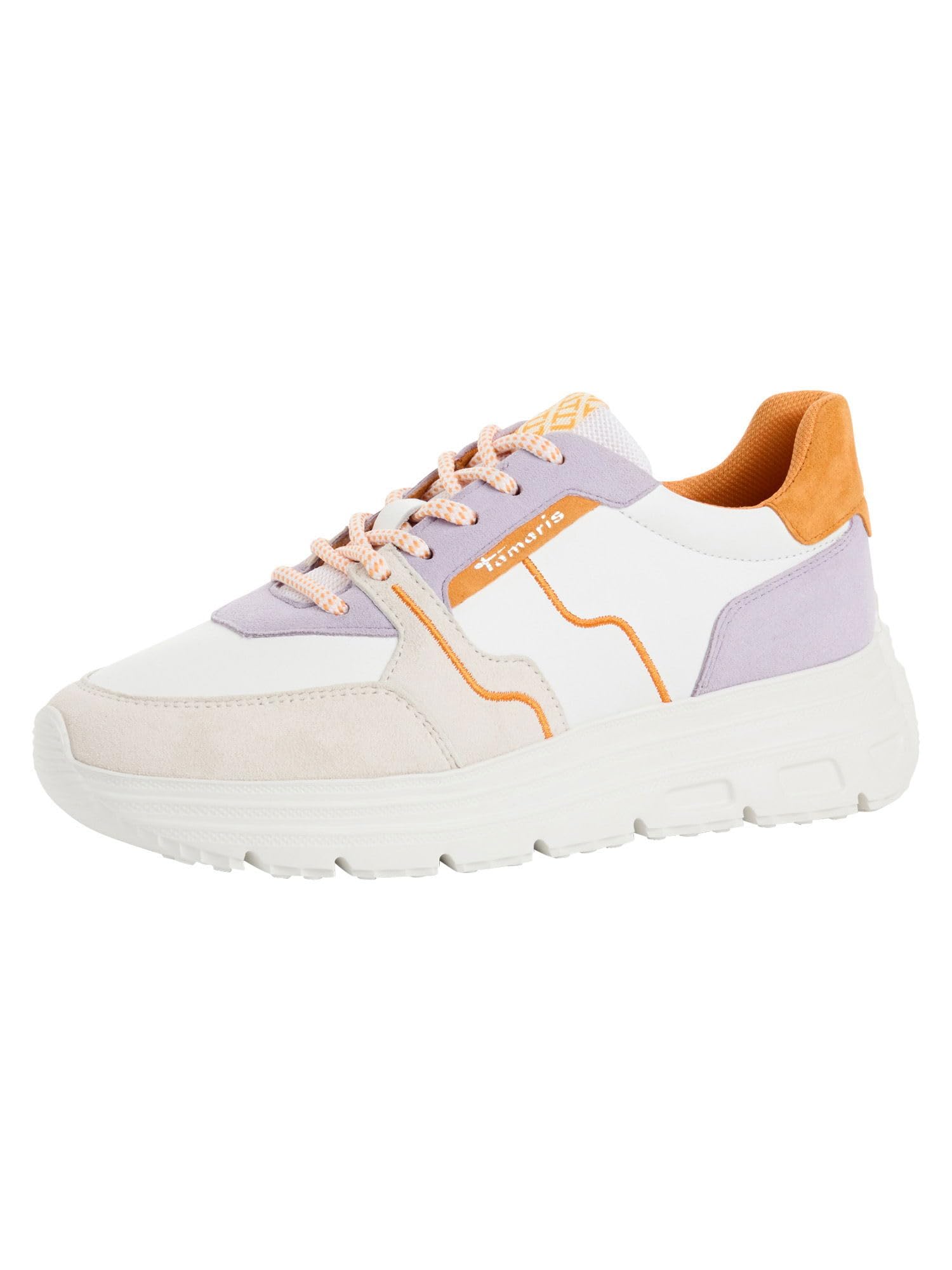 Tamaris Women's Damen 1-23710-44 Sneaker, Orange Comb, 5 UK