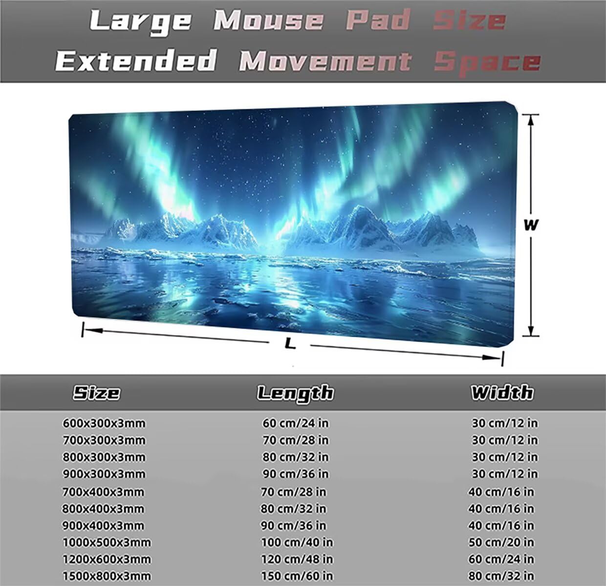 Tappetino per Mouse Gaming XXL 1200x600x3mm – Ufficio Mousepad Grande Migliora la Velocità e la Precisione Tenuta Stabile Sottomano per Ufficio Casa Accessori Scrivania Laser Cielo Stellato LMDT14462