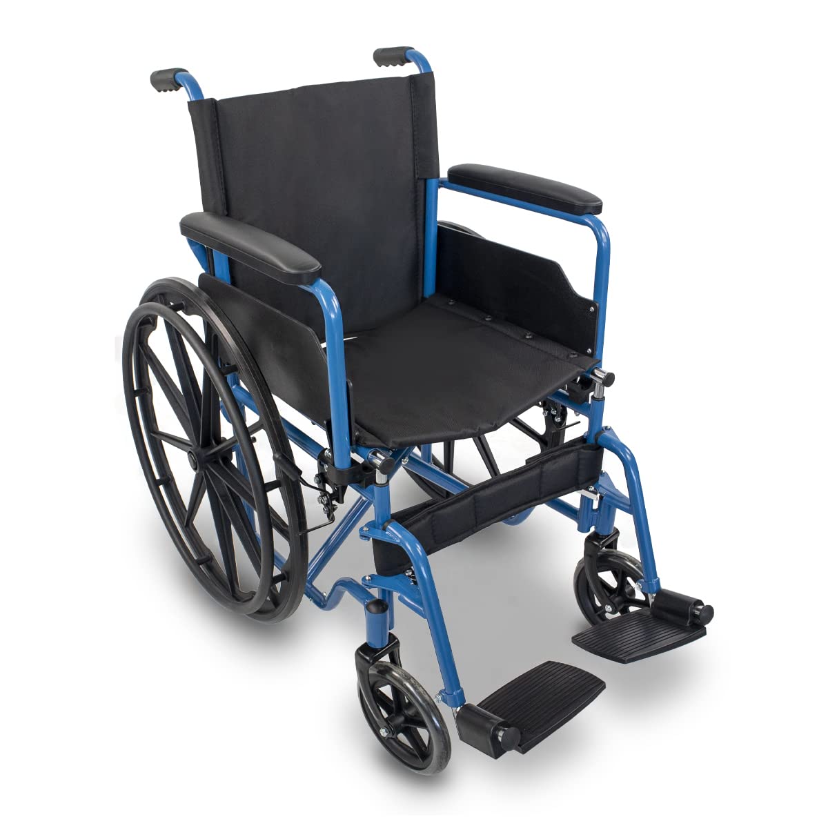 MobiclinicFolding Wheelchair Lightweight, with Big Wheels, Self Propelled, Marsella, Transit Wheelchair, Mobility aids, Quick-Release castors at The Push of a Button, Sturdy, Seat 18.11 in