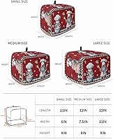 Vista 3 de Kitchen Chef - Cubierta para tostadora de gnomos de 2 rebanadas, cubiertas pequeñas para electrodomésticos de cocina, cubierta de horno tostador