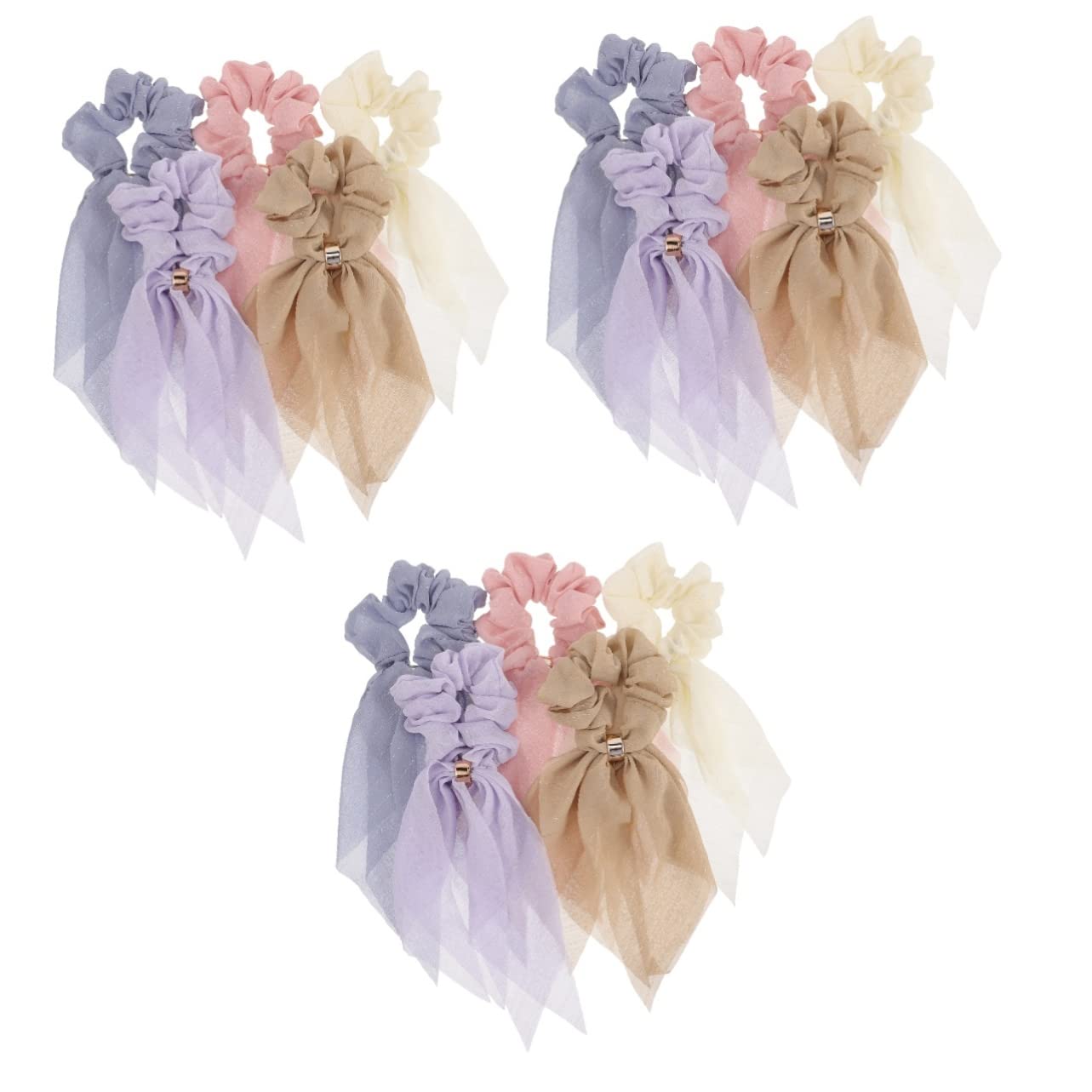 minkissy 15piezas Coleteros De Cinta Para Mujeres y Niñas Accesorios De Pelo Lazos De Encaje Para Maquillaje Ejercicio y Uso Diario
