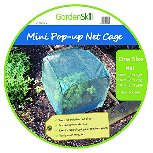 GardenSkill Mini Pop Up Net Fruit Cage - Small Garden Cover Cloche to Protect and Grow Crops Veg Plants (50cm x 50cm x 50cm, X 3)
