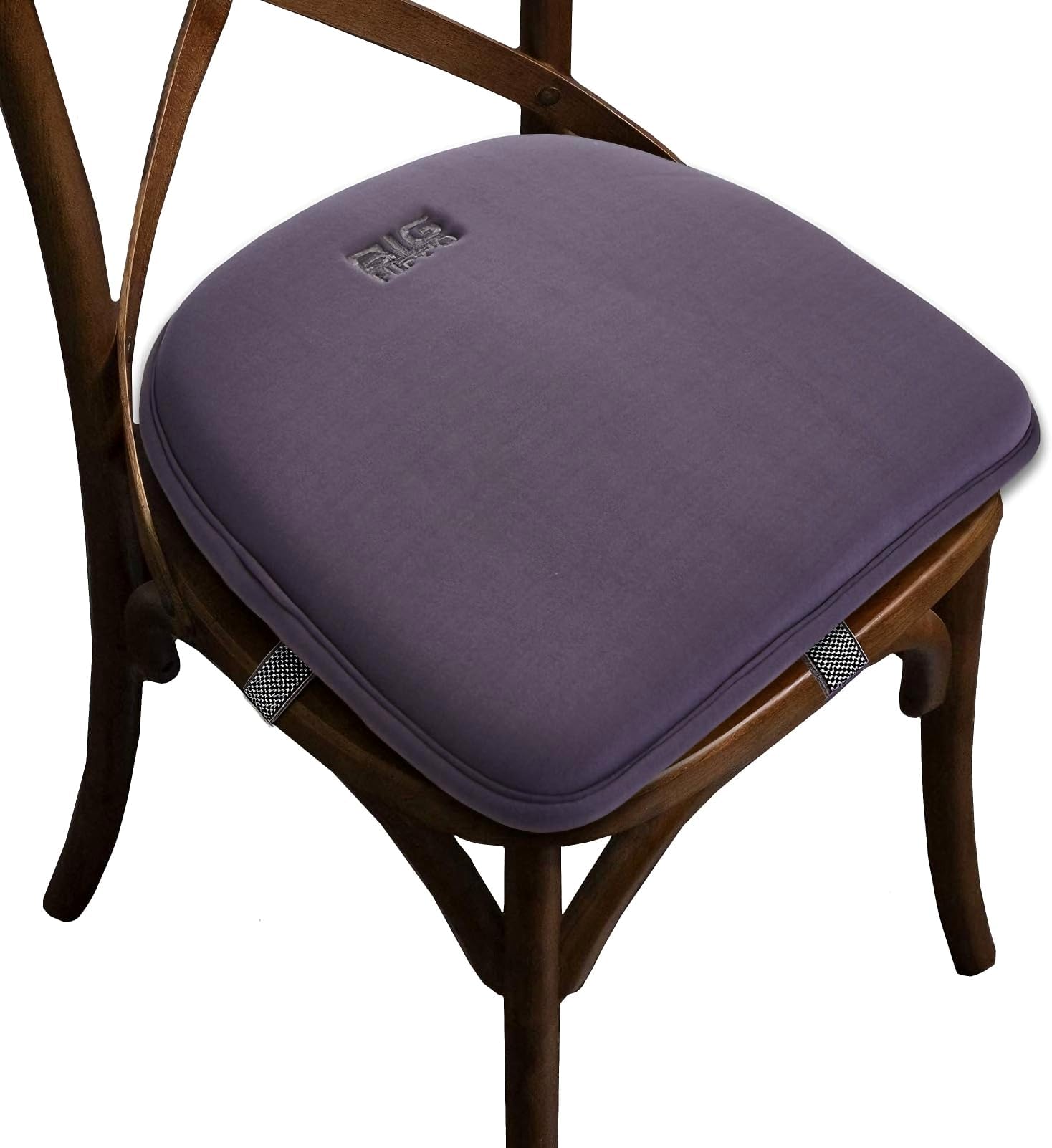 Big Hippo Memory Foam Chair Cushion for Dining & Office Chairs Extra Thick Seat Pad with Non-Slip Back & Adjustable Straps, Fully Washable, Pressure Relief for Tailbone & Sciatica Pain, Grey, 1 Pc
