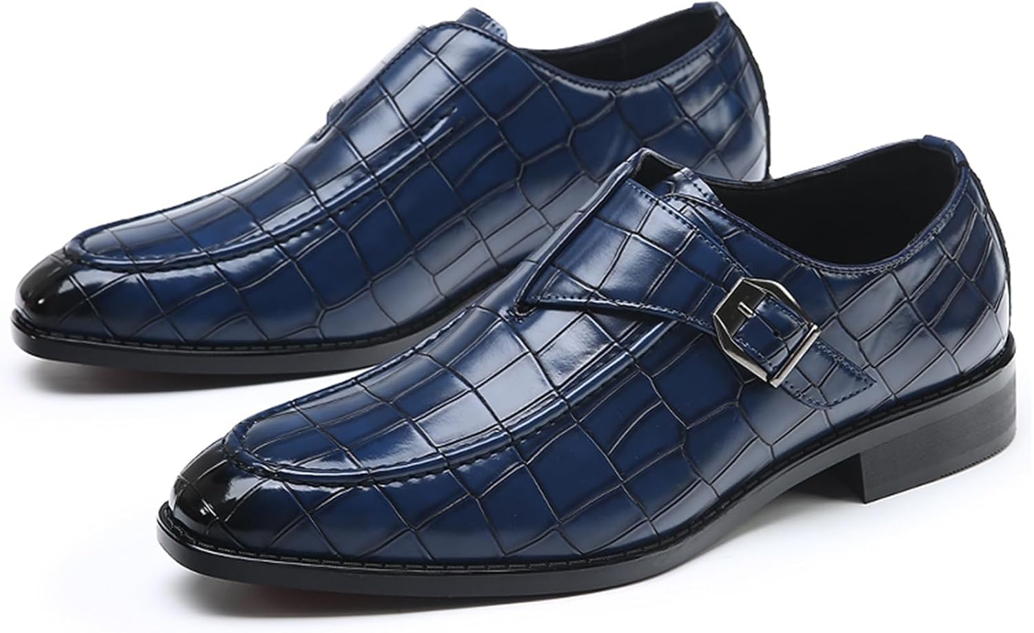 Men's Monk Strap Dress Loafer Shoes Slip-on Tuxedo Loafers for Men Formal Business Casual - Image 6