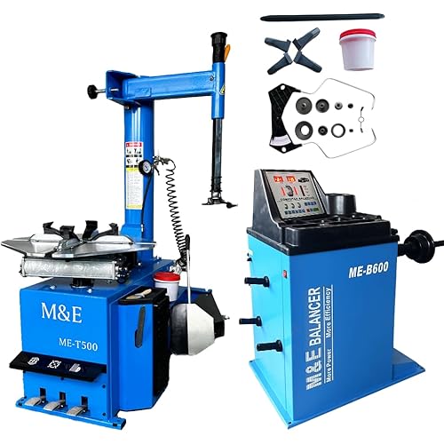 ME Professional Tire Changer Machine Combo ME-T500N+ME-B600F Tires Machine Tire Changer Wheel Balancer Machine Tire Repair for Home and Garage