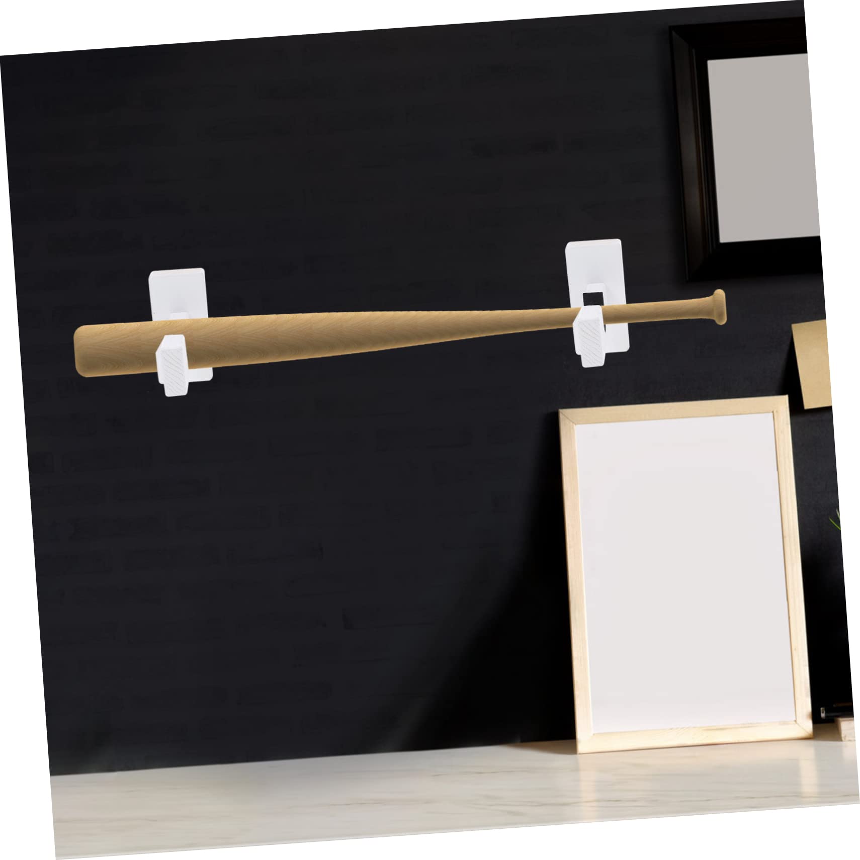 HANABASS Bat Wall Hanger Baseball Bat Display Rack Hockey Stick Mount Wooden Bat Rack Sturdy and Practical Bat Holder for Home