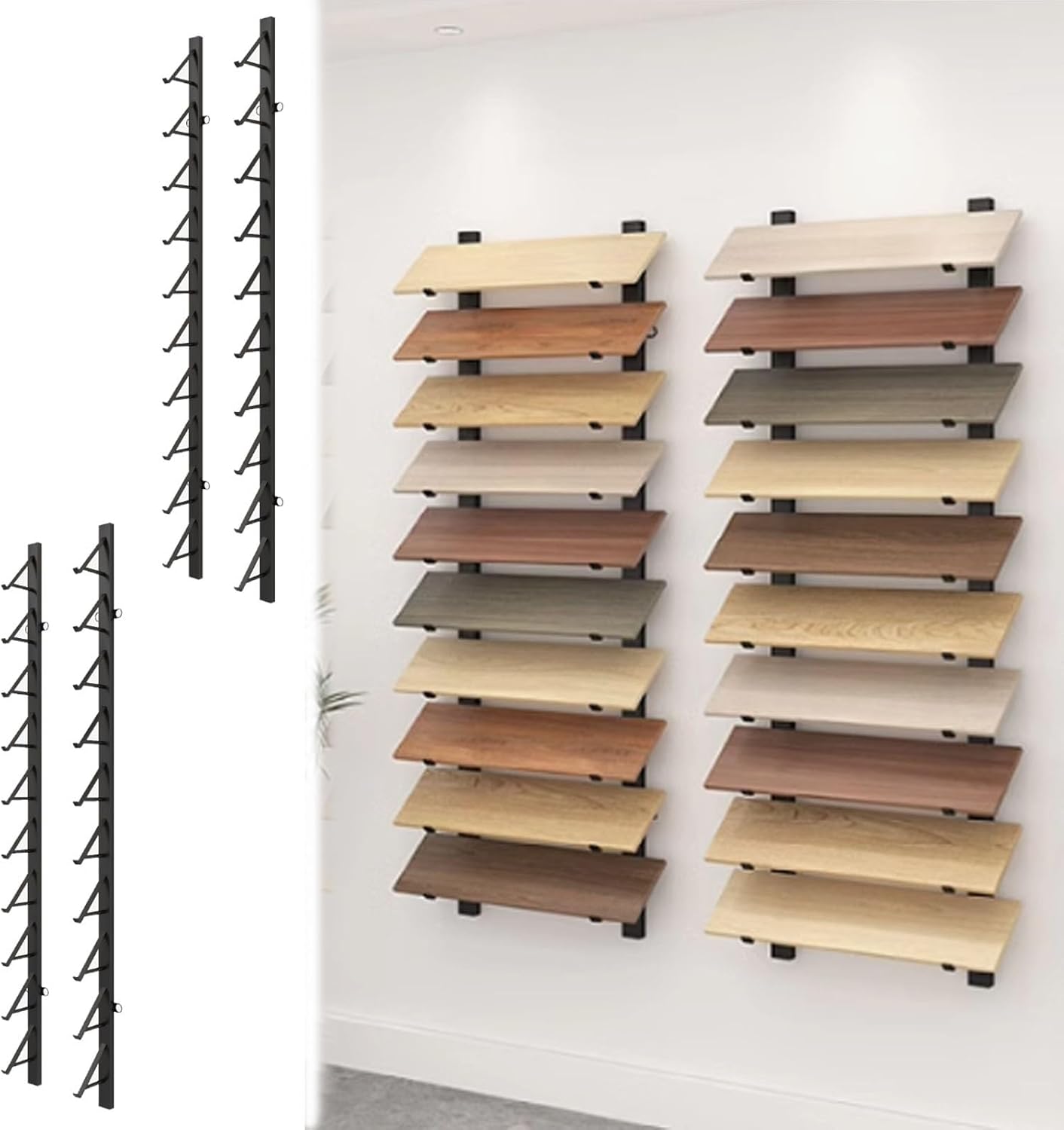 Amazon.com: Tile Sample Display Rack, 2 Metal Display Shelves For ...