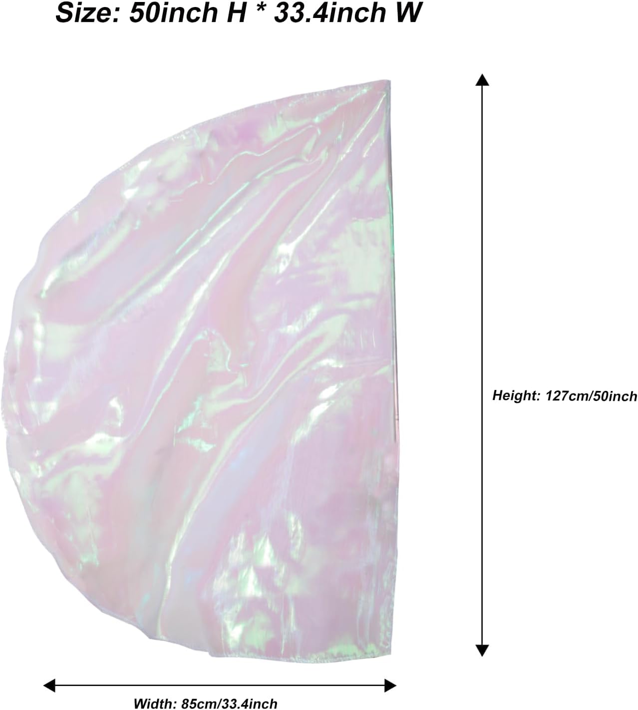 Worship Flag with Scalable Rod, 50" Soft Semicircle Polyester Flag for Dance Practice Performance, Praise Dance Flags, Church Flags, Flex Banner, Banderas de Danza (White)