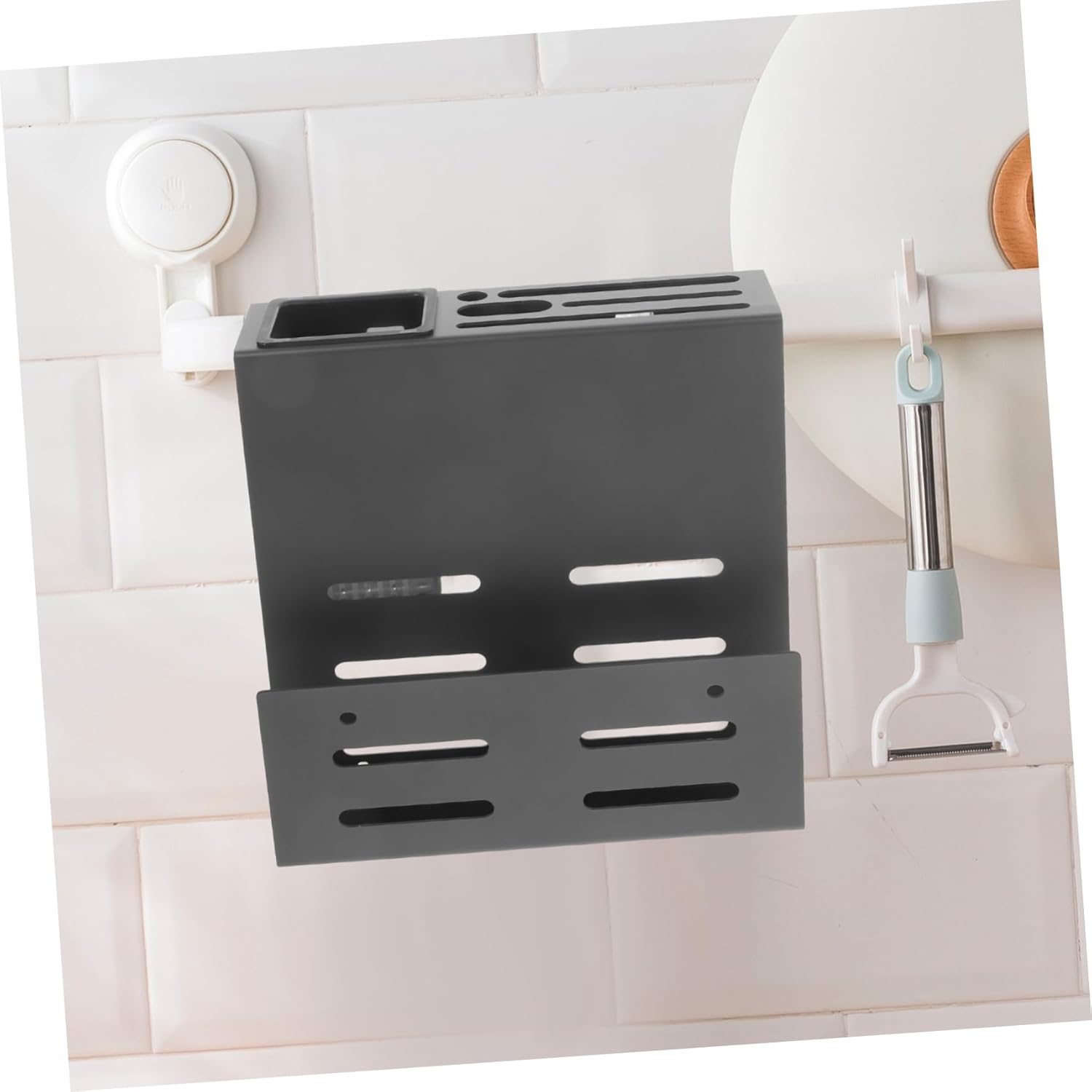 Wall Cutlery Holder Kitchen Rack for Pots Pans Chopstick Organizer Spatula Forks Silverware Storage