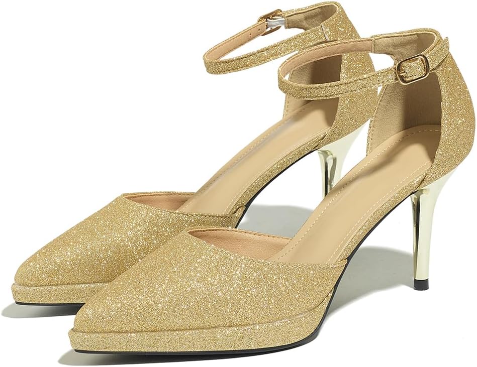 Stiletto Heeled Sandals Pumps Pointed Toe Shoes for Women