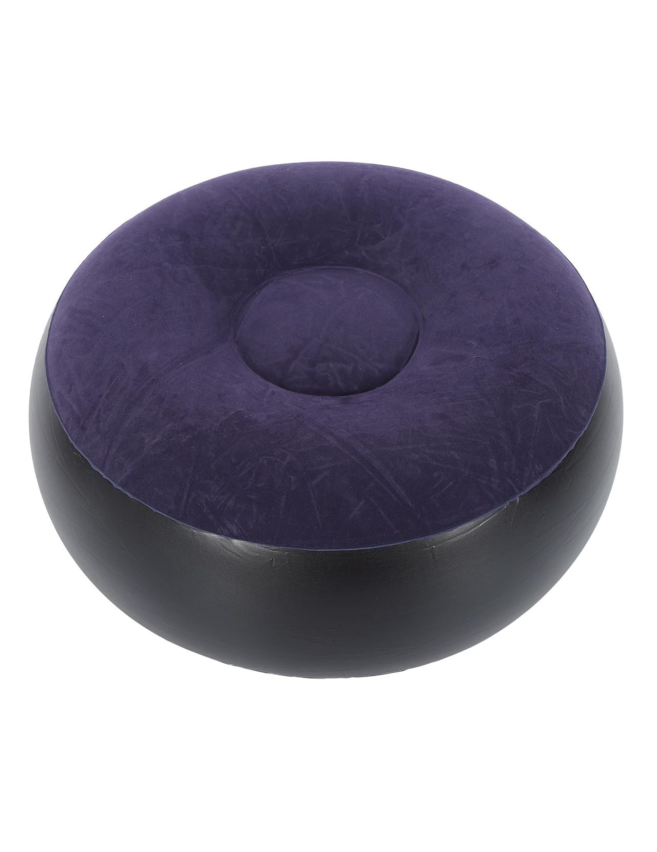 ZLXHDL Inflatable Chair Ottoman 20.5''x7.9'' Heavy-Duty PVC Flocking Portable Unstuffed Pouf with 80kg Capacity Indoor/Outdoor Use for Patio Camping Home Office Waterproof & Compact Storage