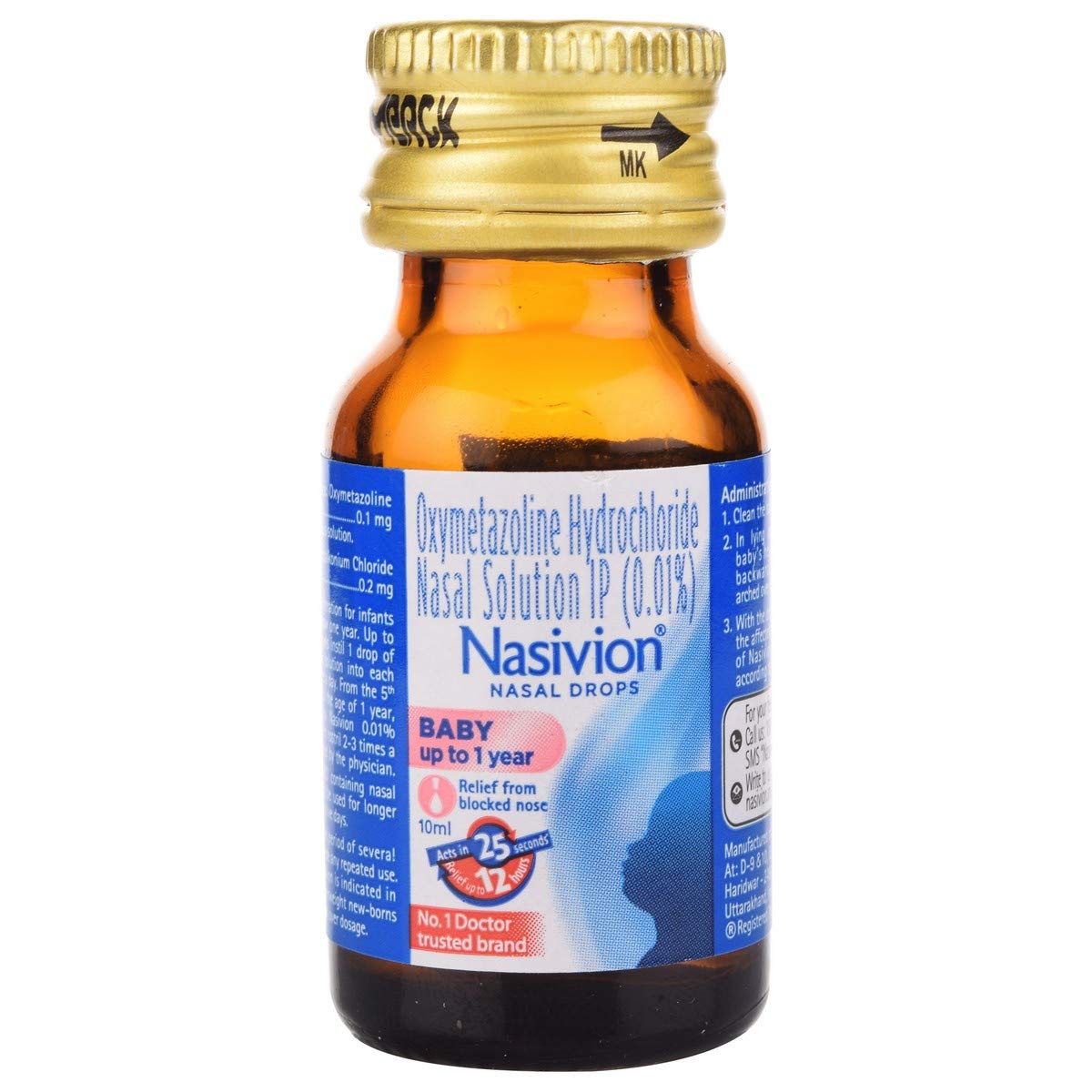 Nasivion Baby Upto 1 Year Bottle of 10 ml Nasal Drops Amazon.in