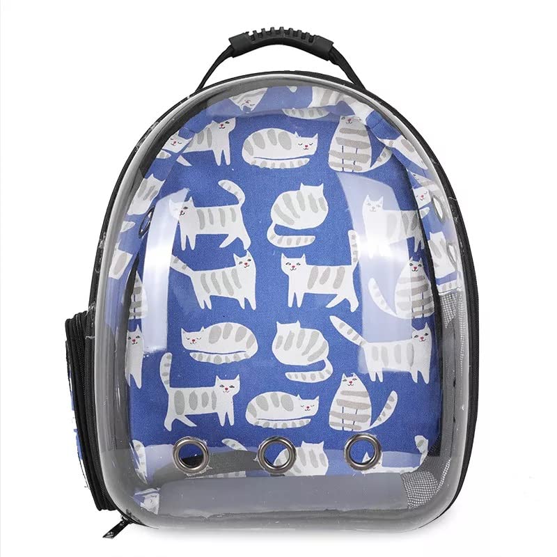 PetGains PGIE Panoramic Travel Carrier Carrying Space pet Backpack cat Bag (Blue Kitty Print) (B0B5VQ4T4Y) Amazon Price History, Amazon Price Tracker