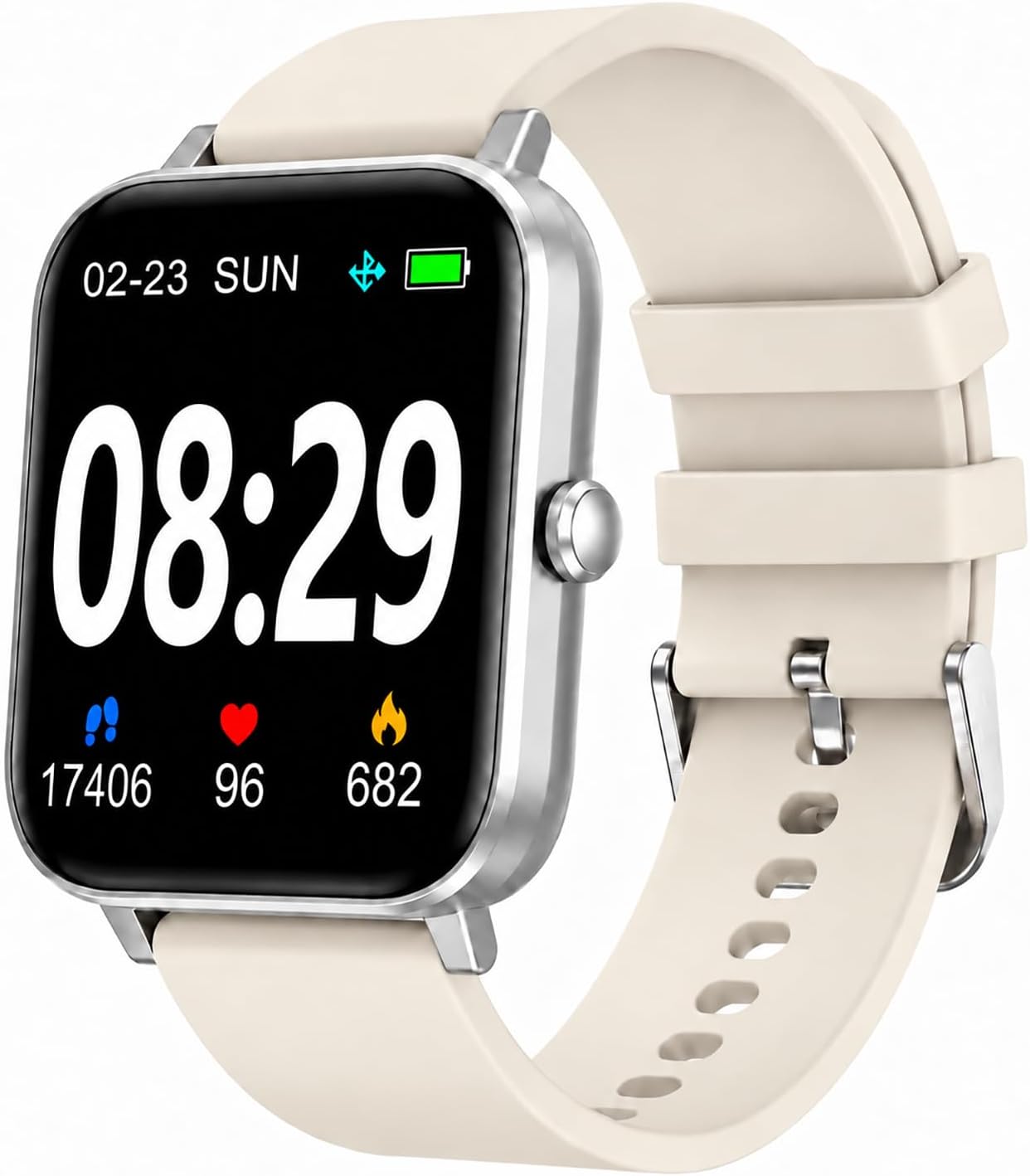 Smart Watch Fitness Tracker for Men Women with Pedometer Step Counter Tracker for Walking, Heart Rate Monitor, Sleep Monitor, Blood Oxygen, Senior Friendly, IP68 Waterproof