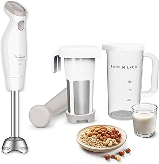 Moulinex Easy Milker & Easychef, Vegetable Milk Maker with Blender Stand, Zelkrom Blades, 2 Speed, VD70E1E0