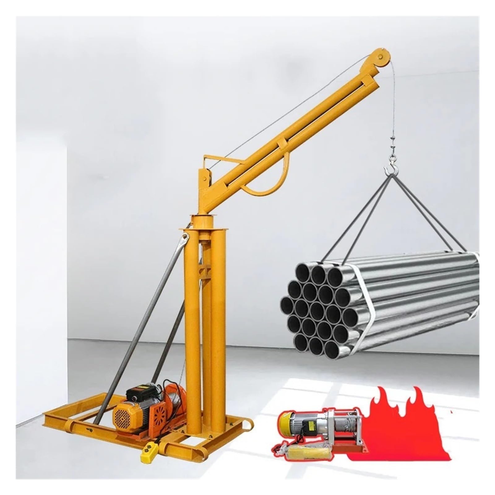 Outdoor-Dachkonstruktion, Dekoration, Elektrische Hebemaschine, Kleiner Hydraulischer Hebe- Und Futterkran Für Den Haushalt Elektrischer Hebezeug-Stützarm flaschenzug