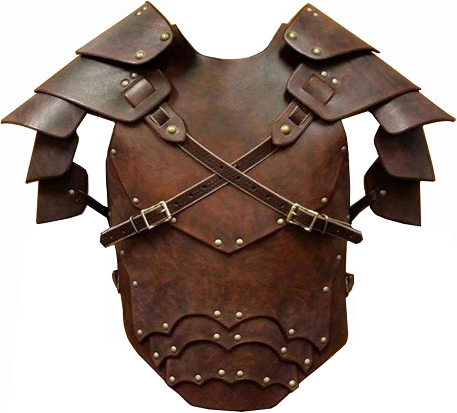 Medieval Chest Armor Viking Leather Breastplate Knight Adjustable Armor for LARP Halloween Cosplay Party