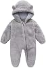 UVIPC Newborn Baby Bear Fleece Outfit Footie Jumpsuit Winter Romper Snowsuit outfit Bear Suit Warm Hooded Outfits