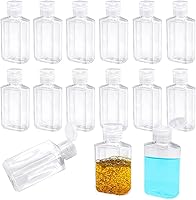 40 Pack 2oz Clear Travel Bottles Flip Top Caps - Leakproof Reusable Empty Containers for Shampoo, Lotion, Sanitizer, Toiletries