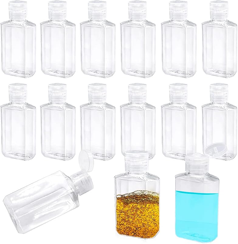 Jnnzzggu Frascos Plásticos Recarregáveis com Tampa Flip, 60 mL, Transparentes, Pacote com 40
