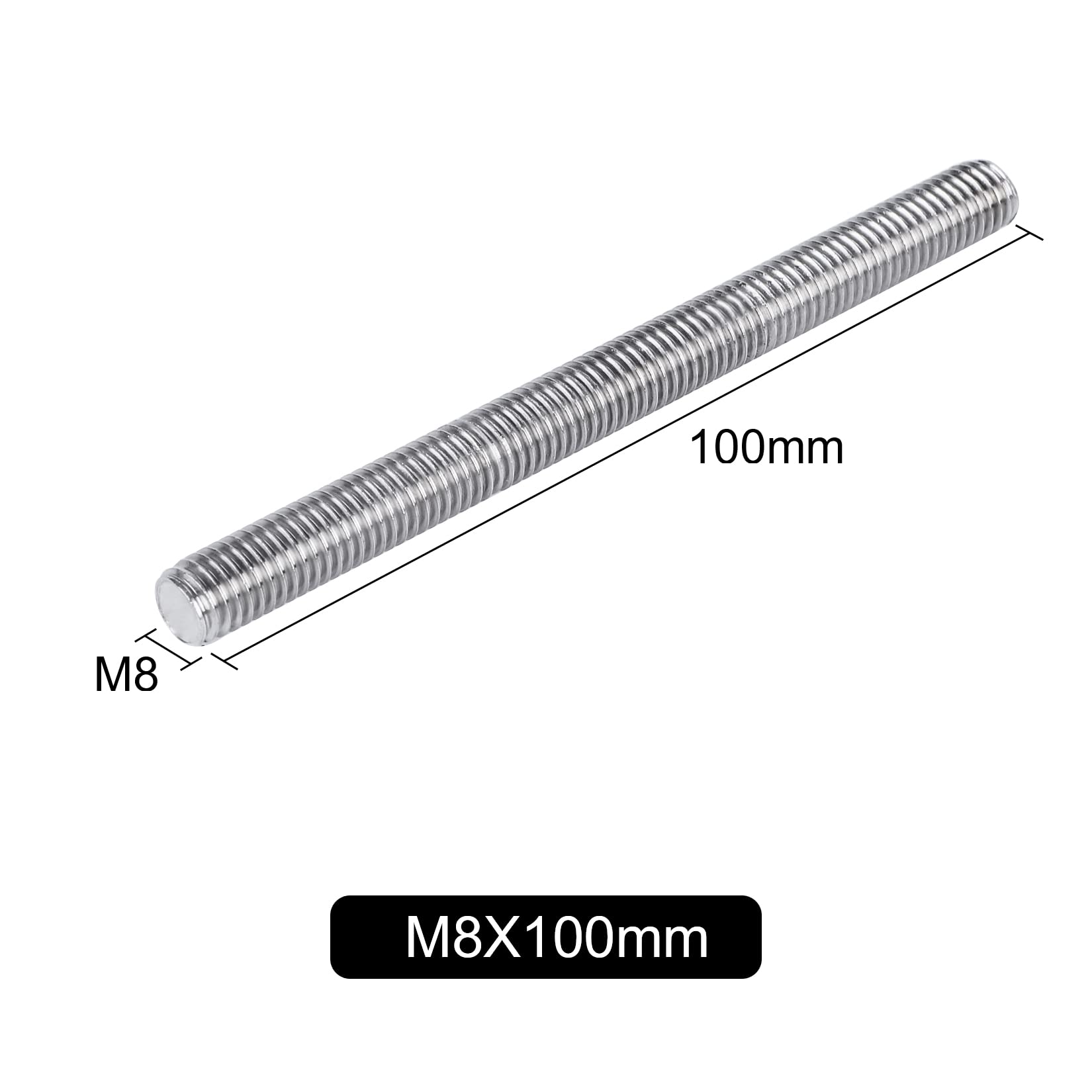 M8 Stainless Steel Threaded Rods - 10 Pack -4