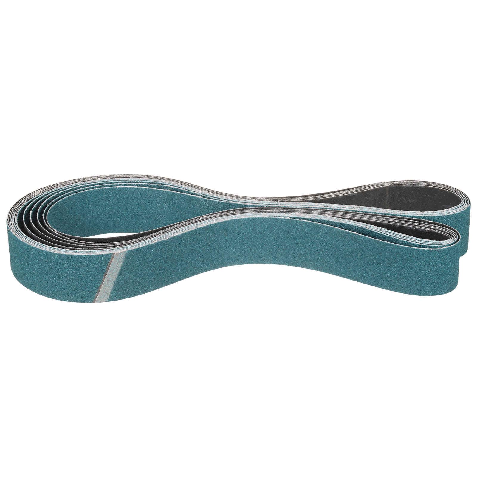 CoCud 64mm x 1524mm Sanding Belt, 6 Pcs 80 Grit Zirconia Knife Sharpener Belts Long-Lasting Work Sharpening for Belt Sander Knife Carving Tool Metal Working