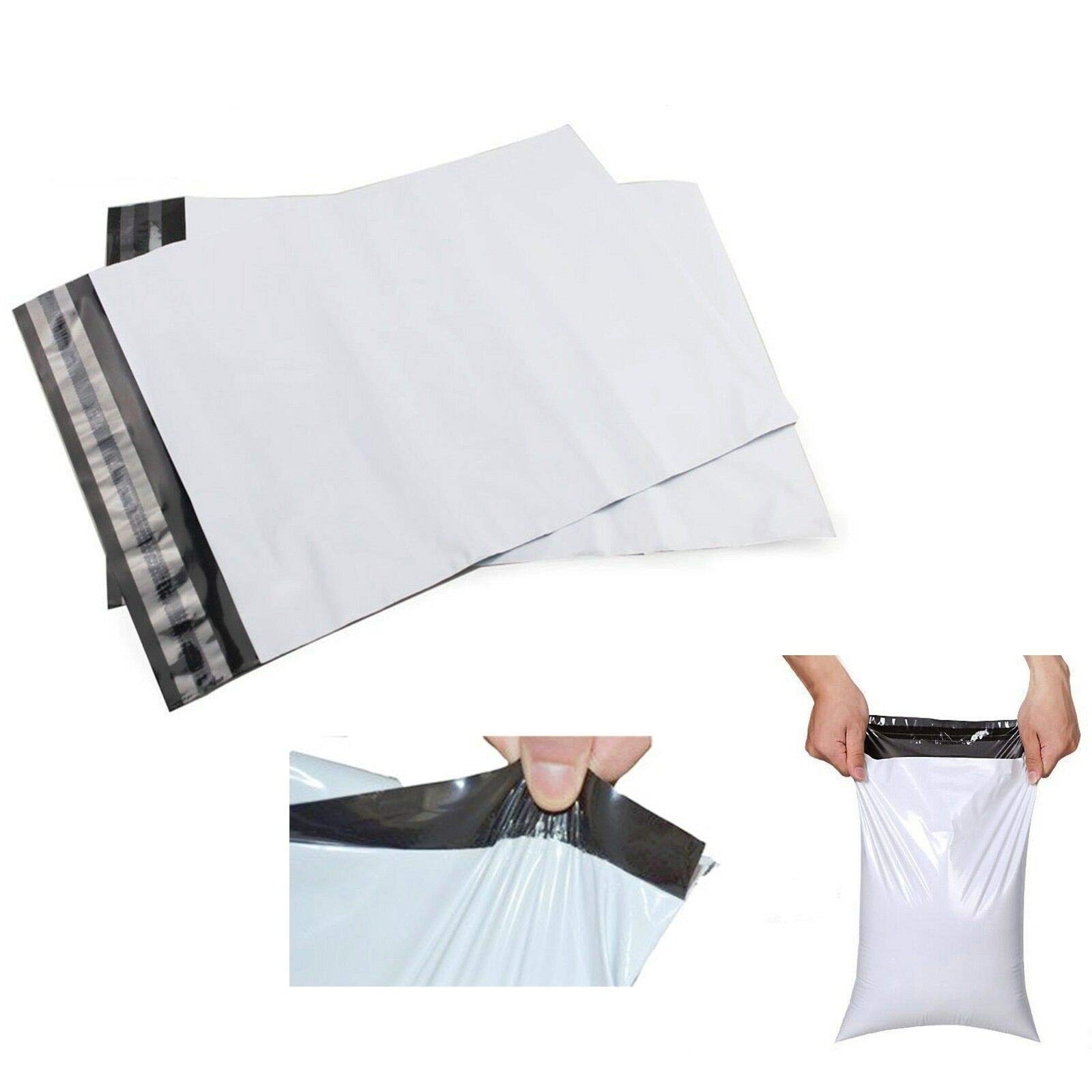100x Grey White Plastic Strong Packaging Postal Polythene Mailing Bag Mail Bags UK (23 x 28 inch (584 x 711 mm))