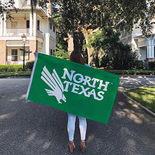 Desert Cactus University of North Texas UNT Flag - 3 x 5 Feet Green Banner, Indoor/Outdoor Durable Fabric, 100% Polyester Design (Style 1) by Desert Cactus - Used condition - Image 6