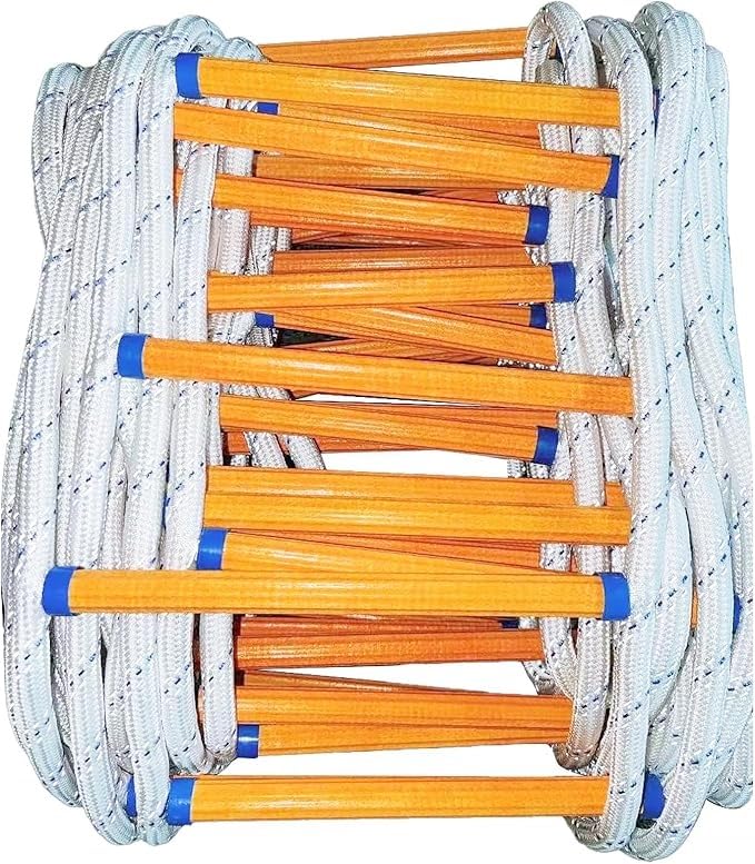 Échelle de secours ignifuge avec crochets pour évacuation balcon et fenêtre