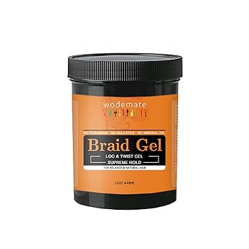 Braiding Gel | Shining Hair Jam & Edge Control |Extreme Hold, No Flaking & Long Lasting | Loc Gel for Retwist, Box Braids & Cornrows | 16 oz