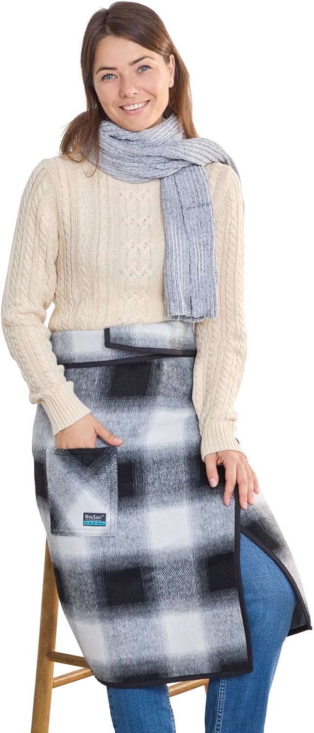 NorSari ‘The Wearable Blanket’, The Geometric Print, Charcoal