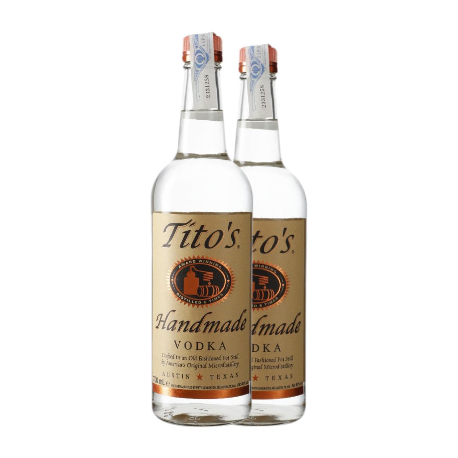 Tito's Handmade Vodka 70 cl Pack of 2