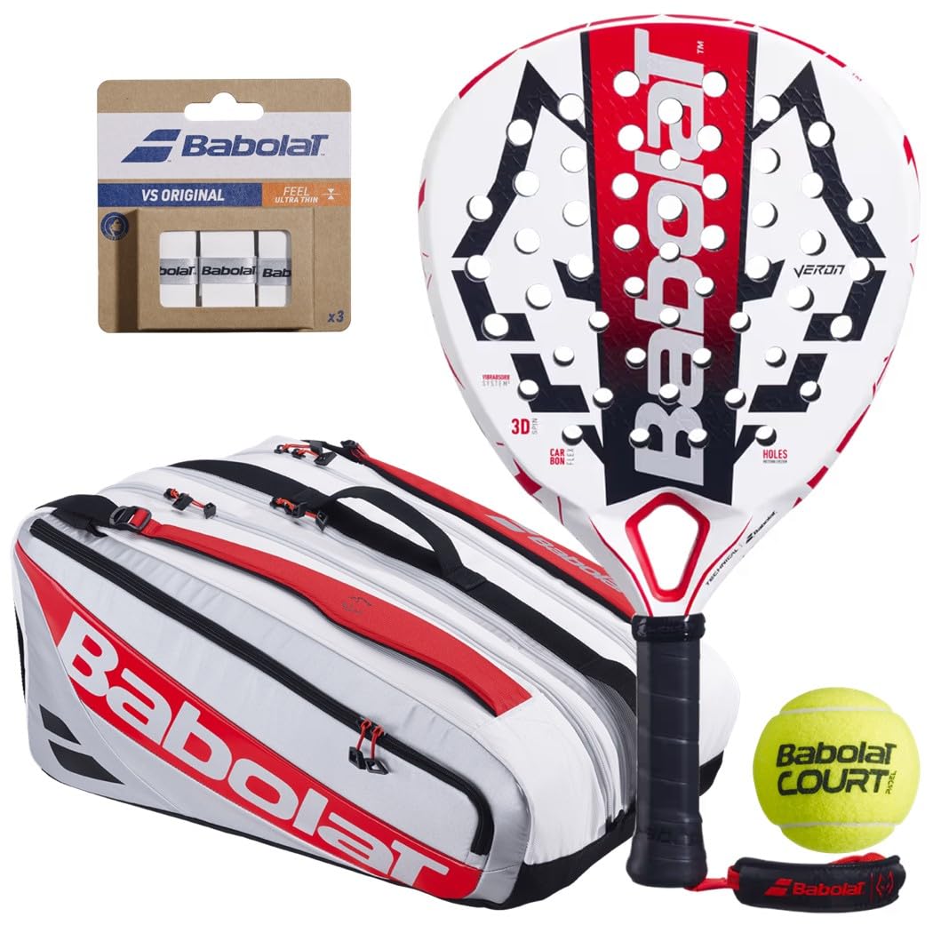 Babolat Technical Veron Juan Lebron Padel Racket – Optional Bag, Balls, Overgrips, Additional Rackets - Customize Your Kit